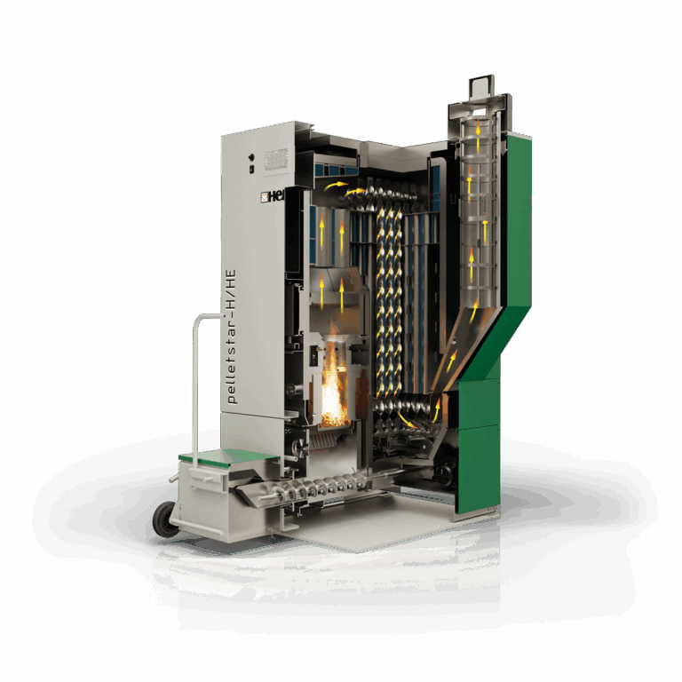 Pelletkessel pelletstar-HE mit integriertem Elektrofilter 70-105